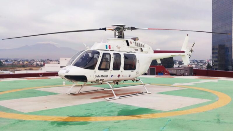 Realiza Salud de Puebla traslado aéreo de hígado