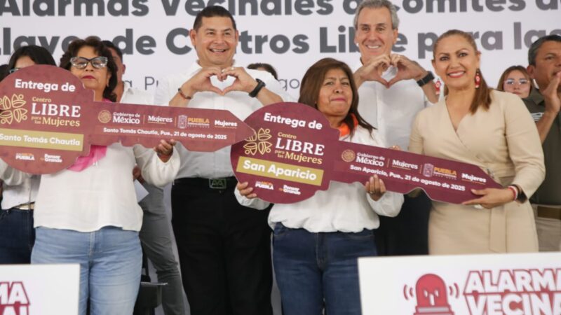 Armenta entrega nuevos centros de apoyo a mujeres en San Aparicio y Santo Tomás Chautla