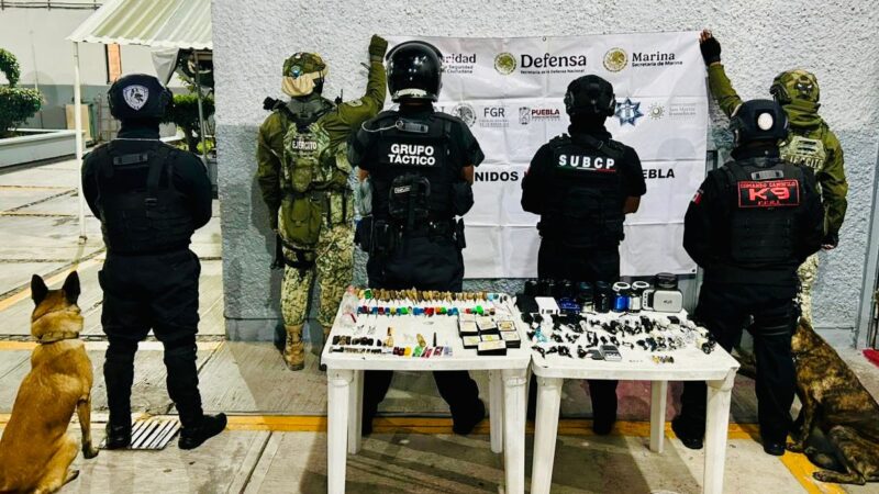 Realiza SSP operativos simultáneos en penales de Tepexi y San Pedro Cholula