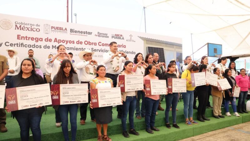 Mujeres de Cuautempan administran casi 6 mdp en proyectos de Obra Comunitaria