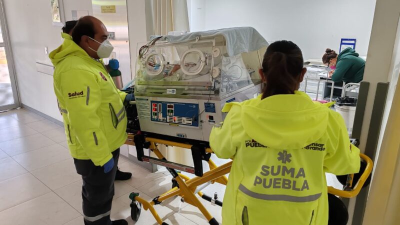 Con ambulancia aérea desde Oaxaca, garantizan atención especializada a recién nacido