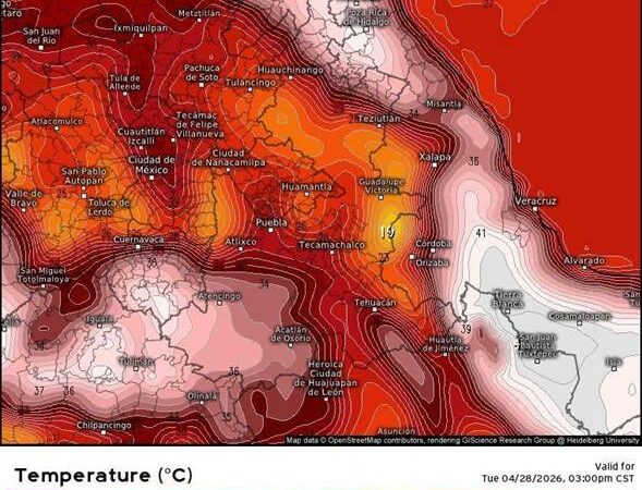 Pronostican altas temperaturas en Puebla; Protección Civil refuerza medidas preventivas