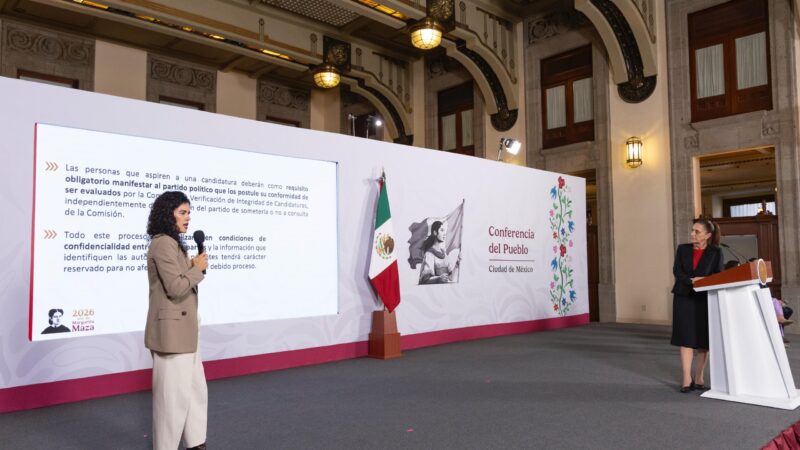 Presidenta enviará al Congreso propuesta de reforma para evitar que haya candidatos con vínculos con la delincuencia organizada