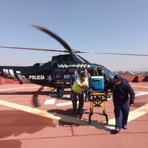 Con helicópteros al servicio de la salud, Puebla garantiza atención oportuna con 31 traslados