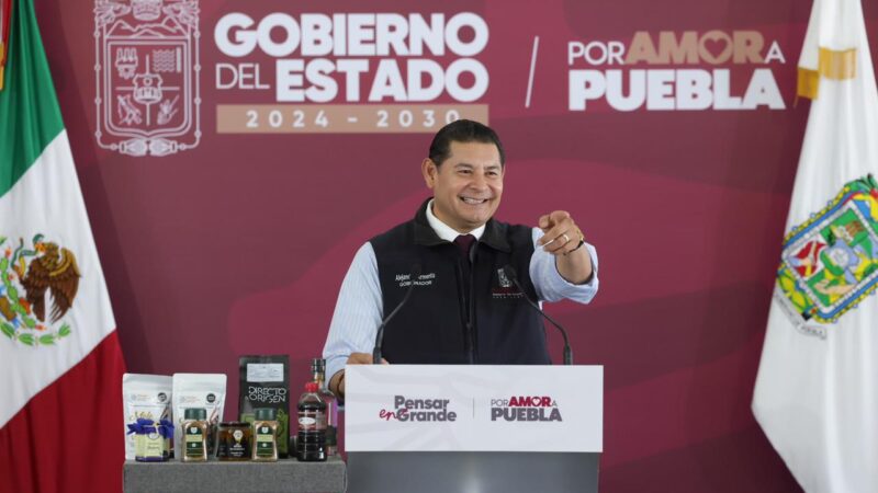 Anuncia Armenta que en Puebla se instalarán la Fábrica de Café de Bienestar y de baterías Olinia
