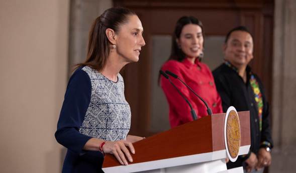 “México tiene una gran reputación en el mundo, México es un referente por su pueblo principalmente, pero también por el momento político que estamos viviendo”: Presidenta