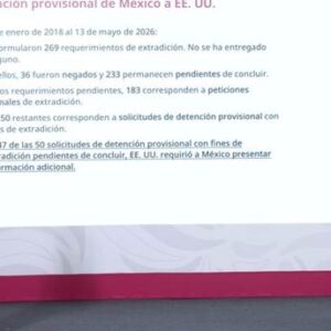 En casos de extradición México pide reciprocidad: Presidenta Claudia Sheinbaum