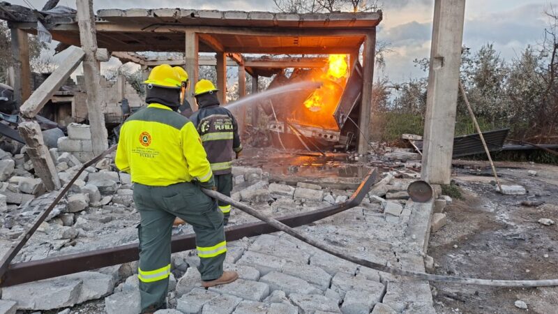 Continúa labor de mitigación de riesgos en Tepeaca