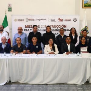 Mesa de Construcción de Paz y Seguridad Región Puebla para fortalecer la coordinación interinstitucional
