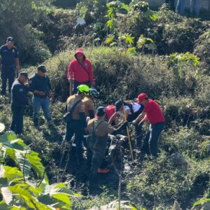Protección Civil y cuerpos de seguridad localizaron al oficial de Ocoyucan que se llevó el río