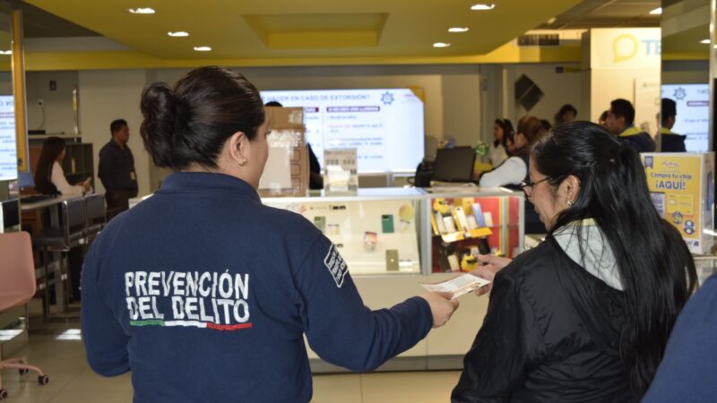 Refuerza San Pedro Cholula acciones de prevención contra la extorsión en el sector comercial