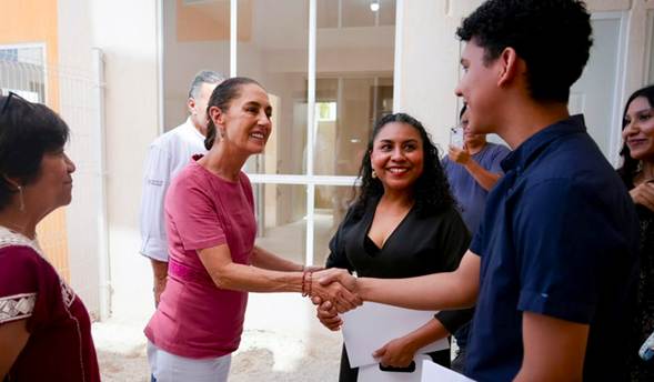 Entrega viviendas para el Bienestar, la Presidenta Claudia Sheinbaum en Benito Juárez, Quintana Roo