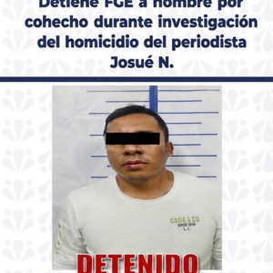 #ÚLTIMAHORA | 🚨🔴 Fiscalía detuvo a presunto autor material del asesinato del periodista Josué Martínez