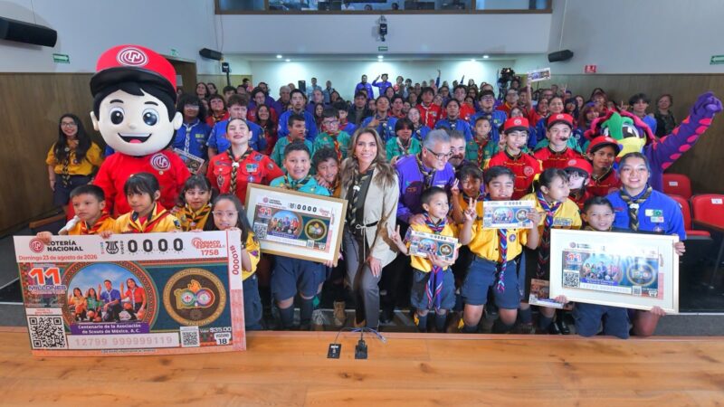 Celebra Lotería Nacional el Centenario de los Scouts en México y su historia de formación en niñas, niños y jóvenes