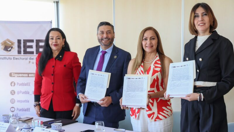 Firman Convenio Interinstitucional para fortalecer participación política de las mujeres en Puebla