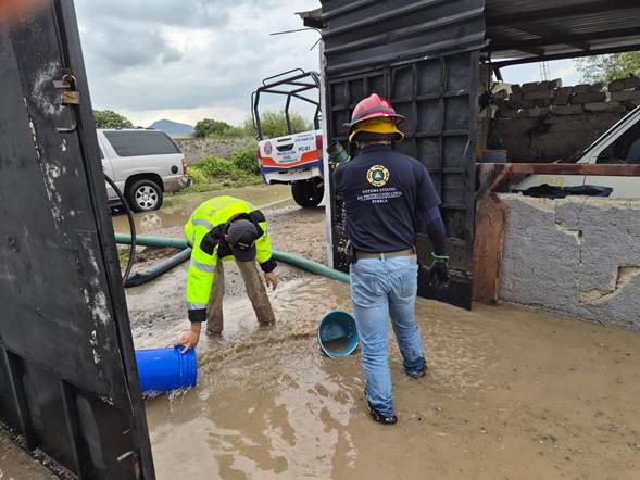 Atiende Protección Civil afectaciones por lluvias en Tepeyahualco