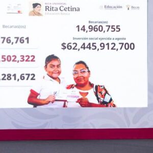 Inicia dispersión de la Beca Rita Cetina para útiles y uniformes escolares en primaria: presidenta Claudia Sheinbaum