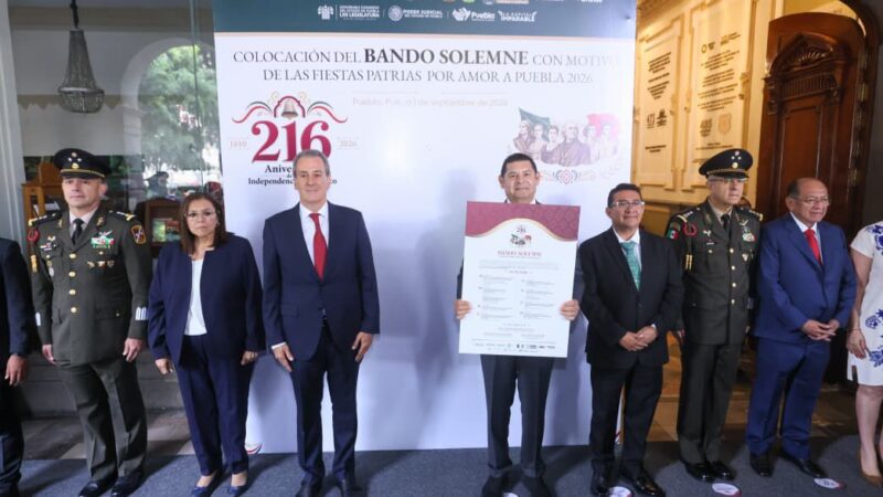Con patriotismo y amor por Puebla, inicia conmemoración del 216 Aniversario de la Independencia de México