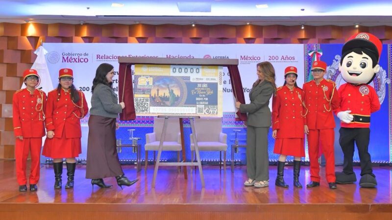 Dedican billete de Lotería al Bicentenario del Consulado de México en Nueva York, una de las representaciones más antiguas de nuestro país en el mundo
