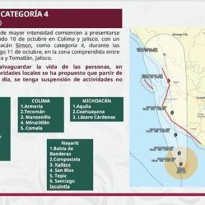 Presidenta informa suspensión de actividades no esenciales en Jalisco, Colima, Michoacán y Nayarit por huracán Simon, categoría 4